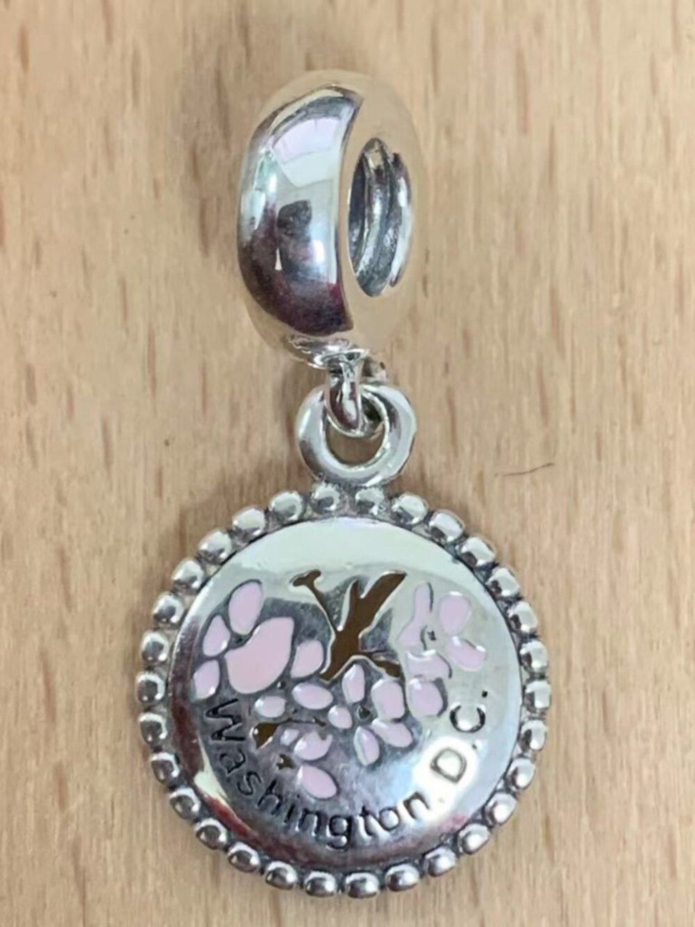 Pandora Washington, D.C. Cherry Blossom Charm, S925 Silver Jewelry Bracelets